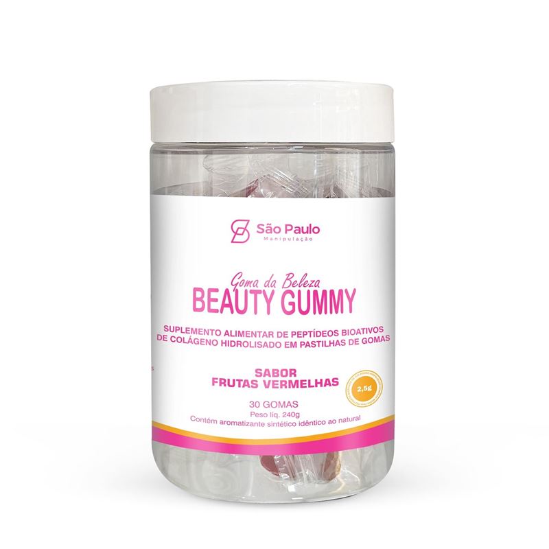 Beauty Gummy  Sabor Frutas Vermelhas 30 Gomas