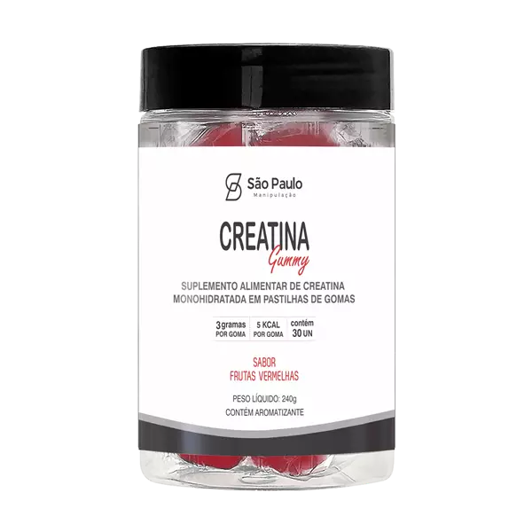 Creatina Gummy - Sabor Frutas Vermelhas 30 Gomas 