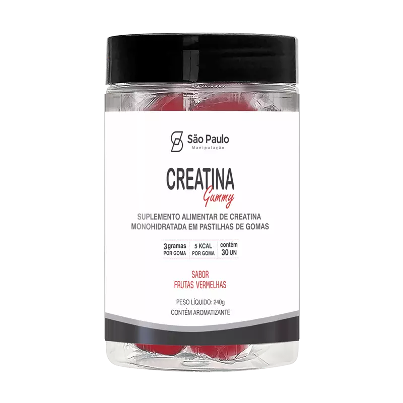 Creatina Gummy - Sabor Frutas Vermelhas 30 Gomas 