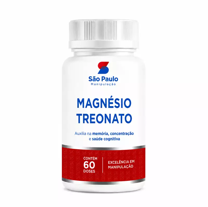 Magnésio Treonato 500mg 60 Doses (Cápsula)